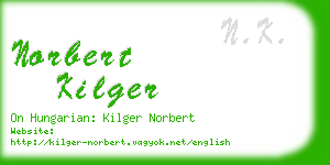 norbert kilger business card